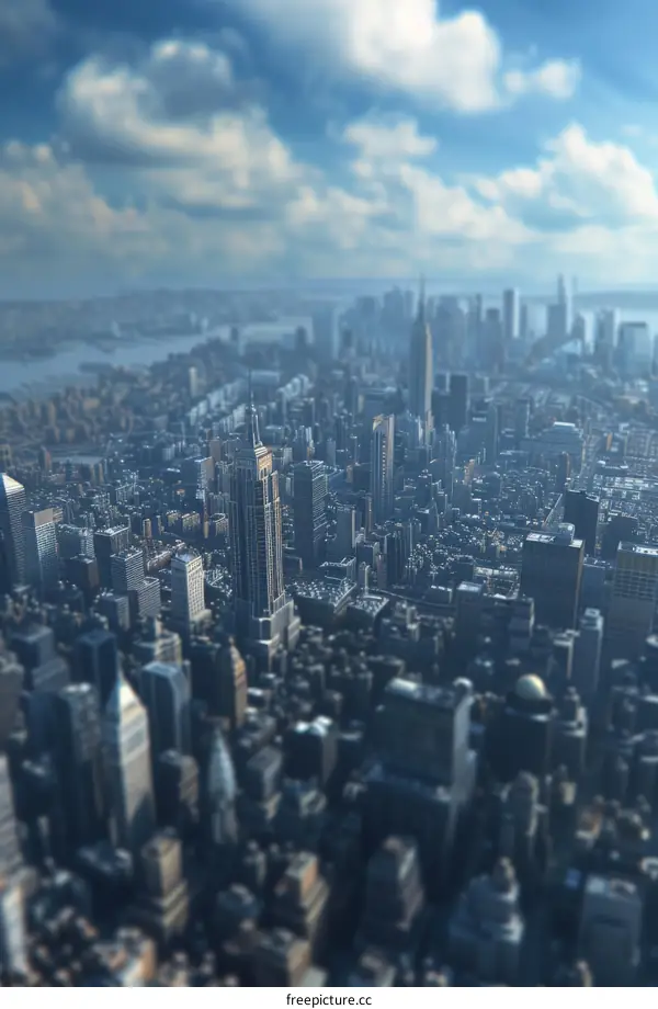 New York Cityscape with Empire State Building as the Focal Point