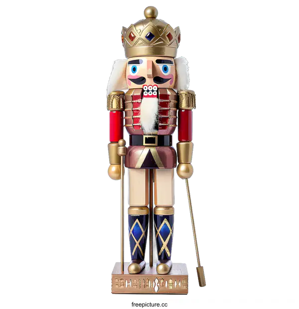 [Transparent Background PNG]Traditional Wooden Christmas Nutcracker Toy Soldier