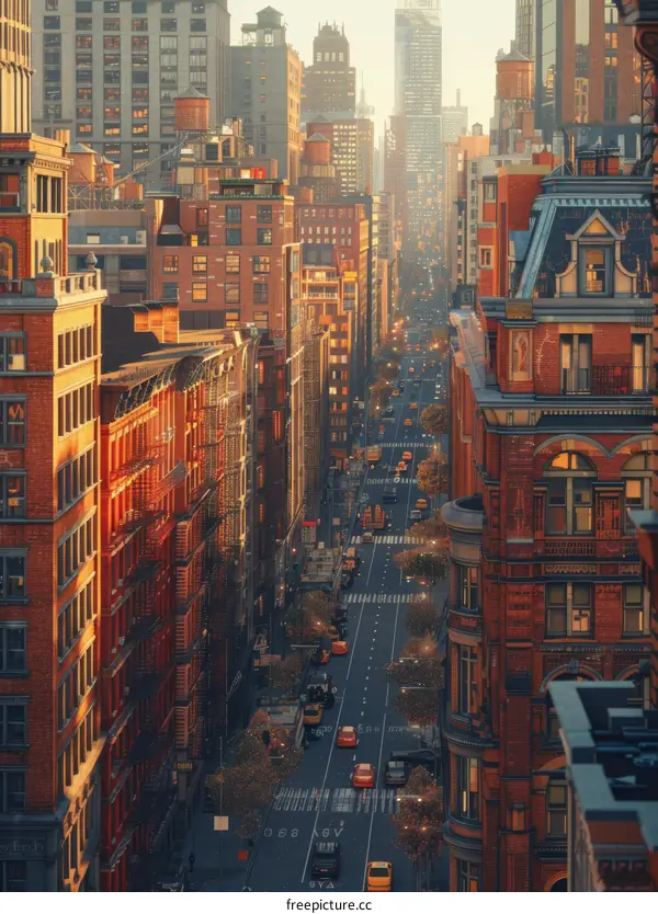 New York Skyline During Sunset