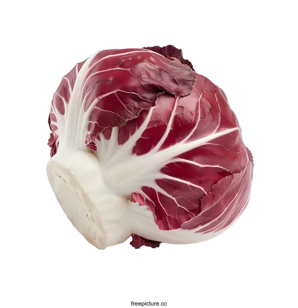 [Transparent Background PNG]Red Radicchio Isolated on White Background