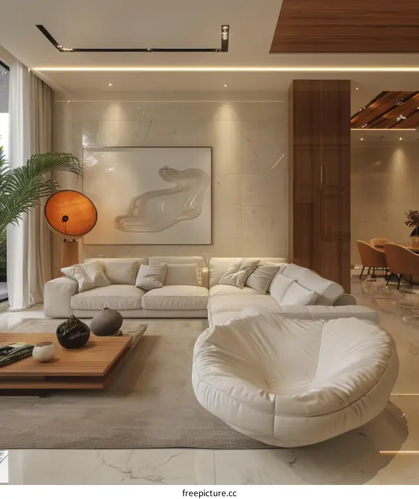 Spacious Minimalist Living Room Design