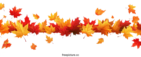 [Transparent Background PNG]Autumn Leaves Background Design
