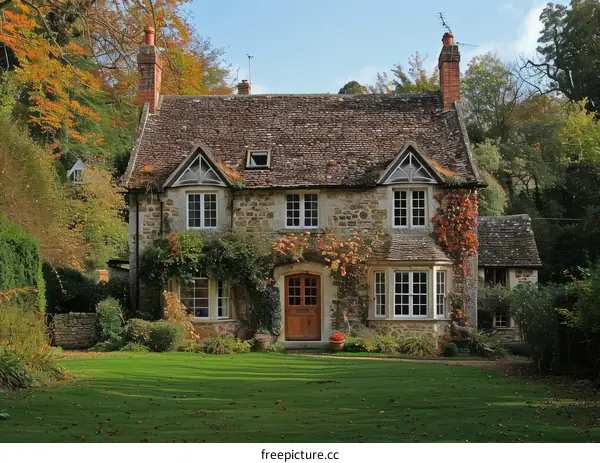 Enchanting English Country Cottage with a Thatched Roof