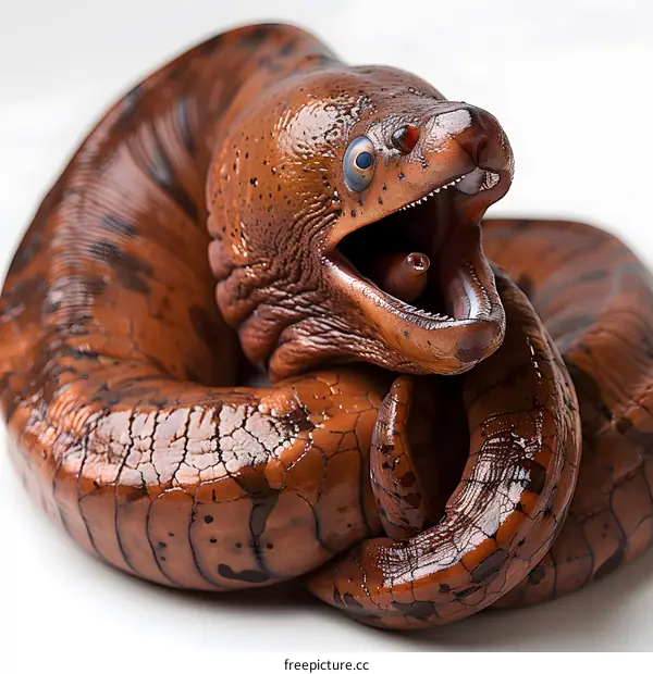 Giant Moray Eel Open Mouth