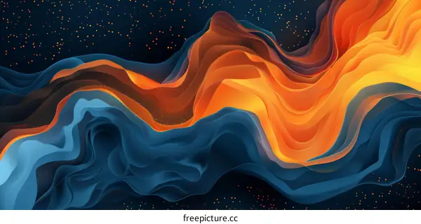 Abstract Colorful Flowing Layers Design