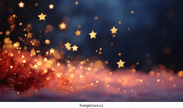 Christmas Stars and Lights Background