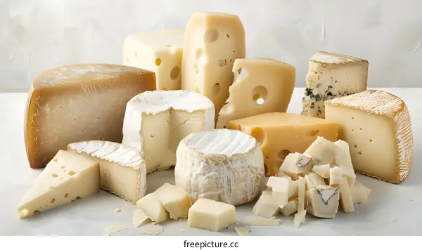 Assortment of Different Types of Cheese