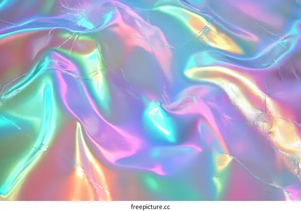 Abstract Holographic Fabric Texture Background
