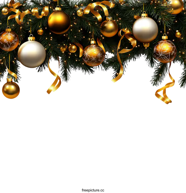 [Transparent Background PNG]Christmas Decoration Border Illustration