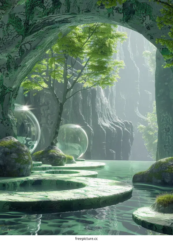Mystical Green Forest