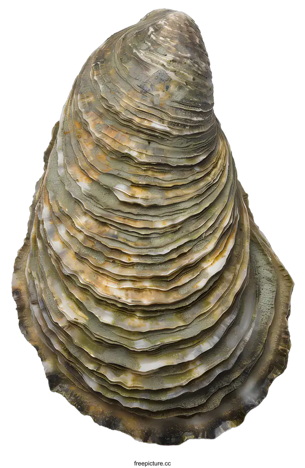 [Transparent Background PNG]Large Oyster Shell on White Background