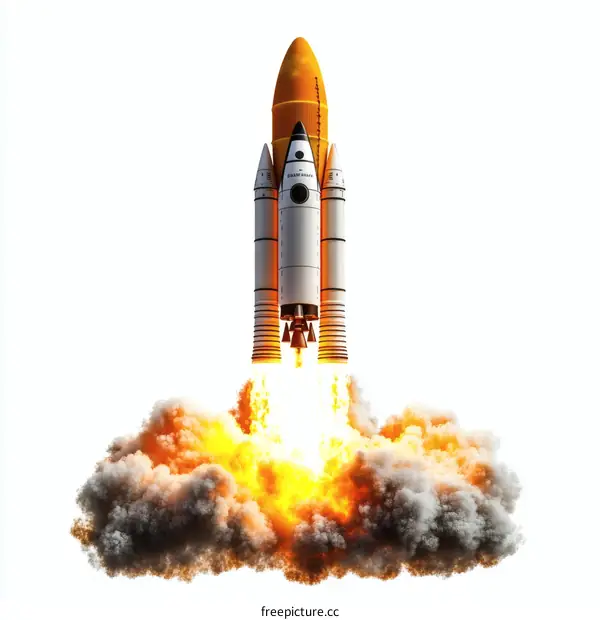 Space Rocket Launch Illustration
