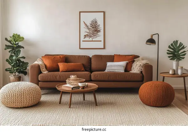 Modern Boho Living Room Interior Design