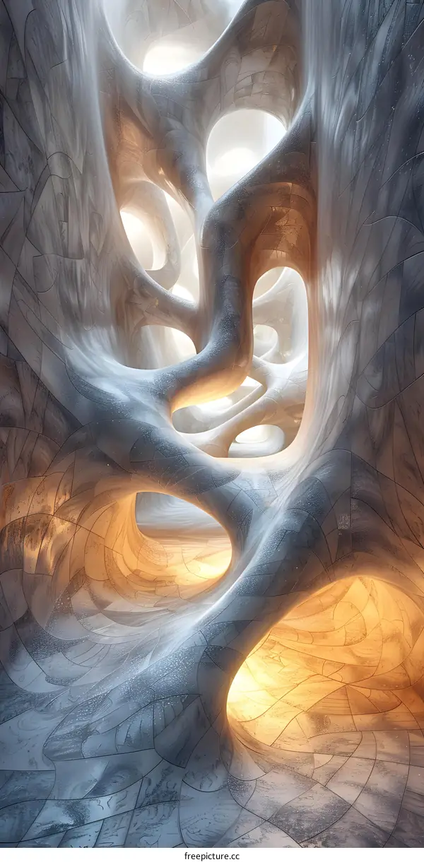 Glowing Cave: A Surreal Fantasy Landscape