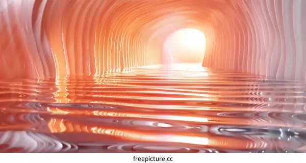 Abstract Tunnel with Water Reflections