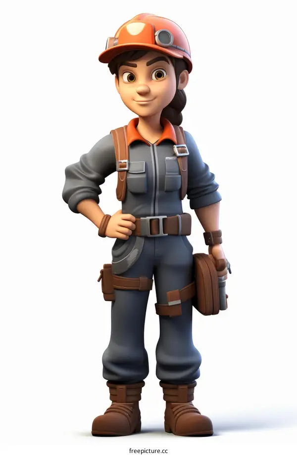 Female Engineer with Toolbox on Construction Site