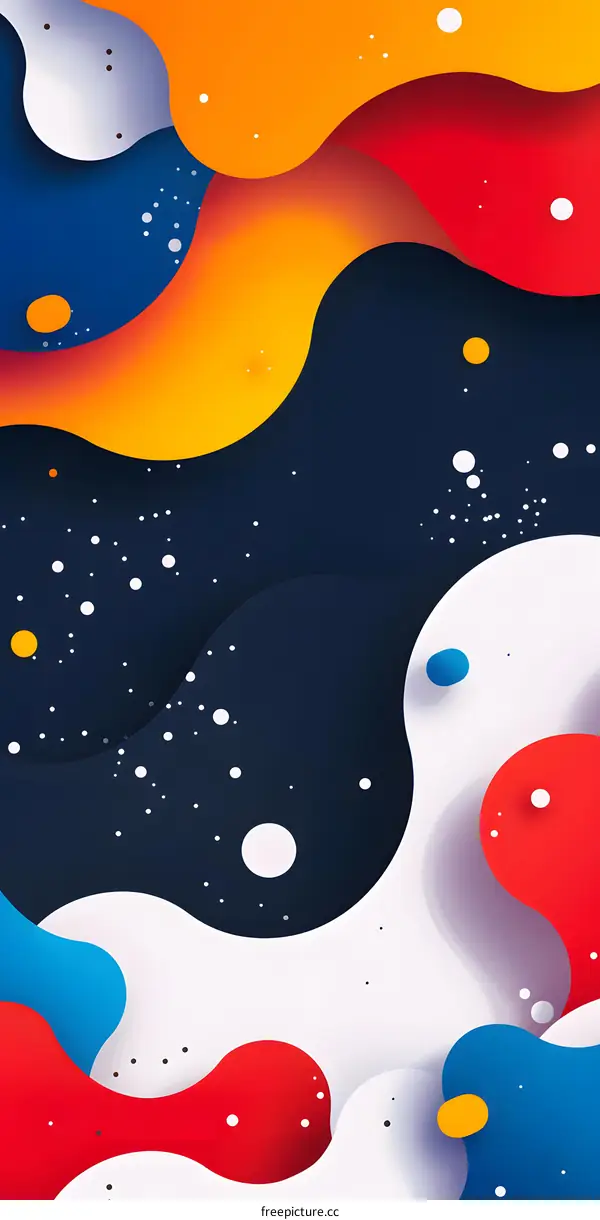 Abstract Colorful Liquid Shapes Design Background