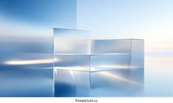 Abstract Glass Display Stand Modern Minimalist Design