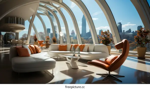 futuristic living room interior design