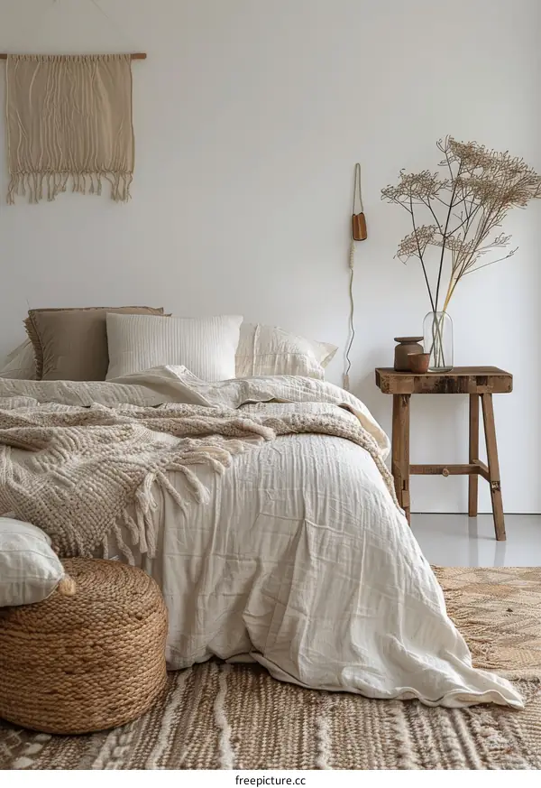 Elegant Neutral Minimalist Bedroom Design