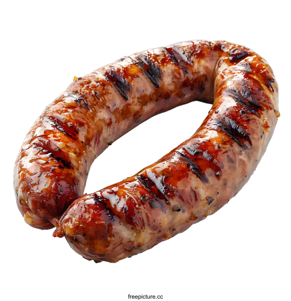 [Transparent Background PNG]Grilled Sausage on White Background