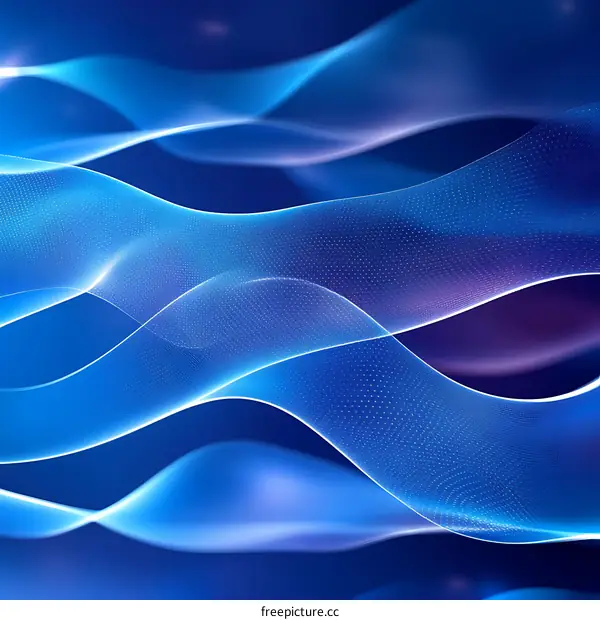 Abstract Blue Wave Design Illustration