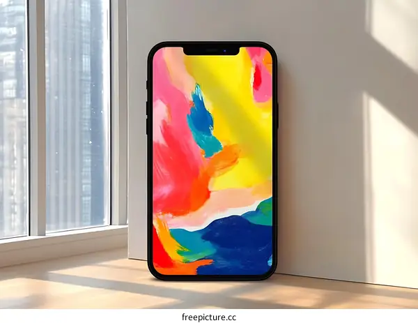 Abstract Art Wallpaper on Smartphone