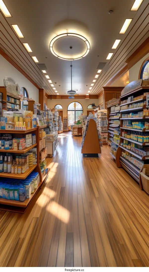 Health food store interior