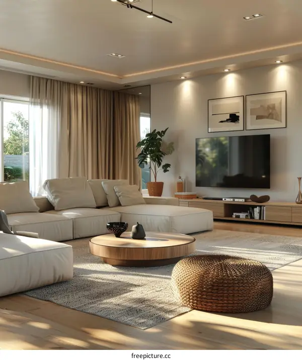 Modern Living Room Interior with IKEA Furniture