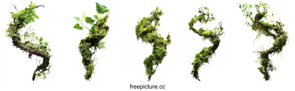 [Transparent Background PNG]Abstract Natural Twisted Plant Forms