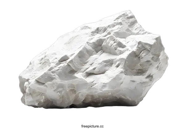 [Transparent Background PNG]White rock specimen isolated on white background