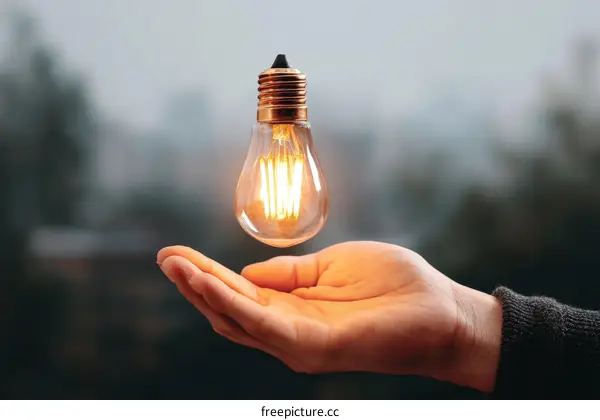 Illuminating Idea Held in Hand