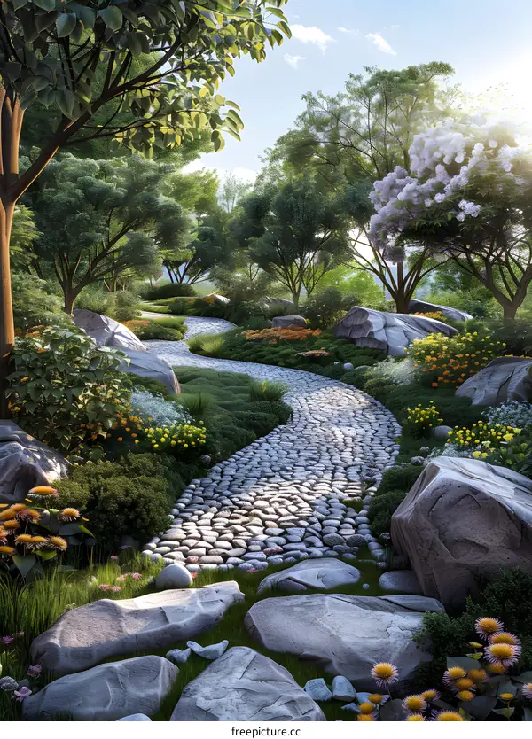 Garden landscape design renderings