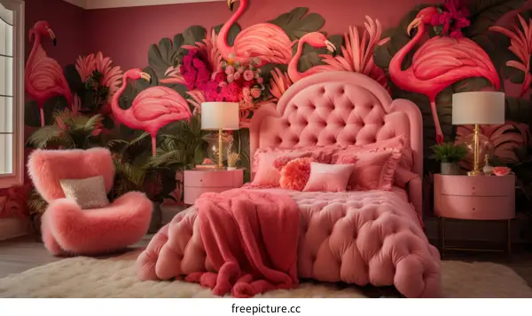pink bedroom interior design