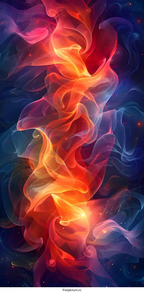 Colorful abstract fractal flame