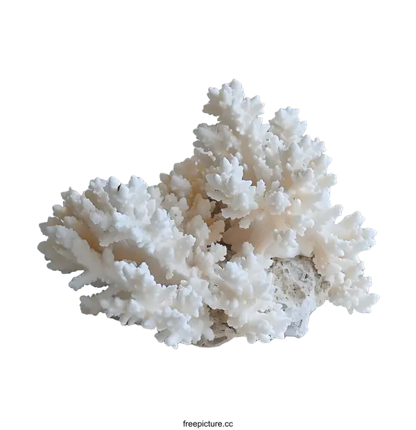 [Transparent Background PNG]White Coral Specimen on White Background