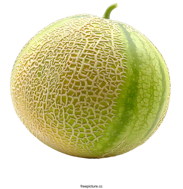 [Transparent Background PNG]Ripe melon isolated on white background