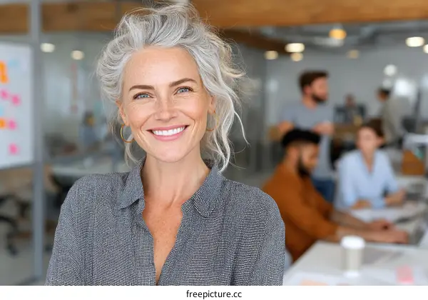 Confident Businesswoman in Modern Office Environment