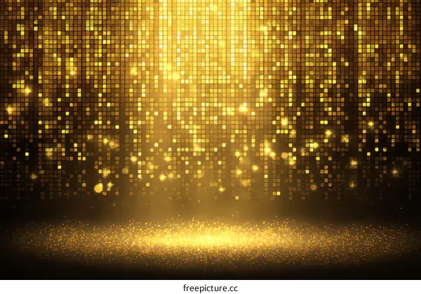 Golden Sparkling Mosaic Background for Celebration