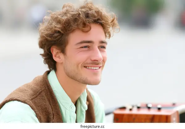 Smiling Young Man Outdoors