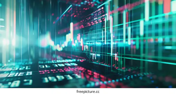 Glowing Circuit Board Abstract Technology Background