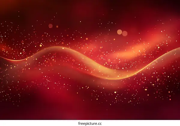 Abstract Red and Gold Wave Background Design