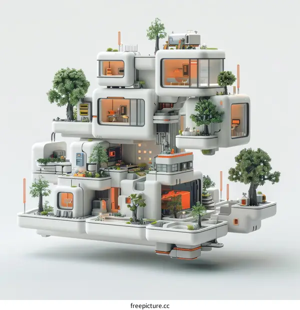 Futuristic City Illustration