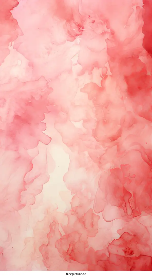Abstract painting with shades of pink and white