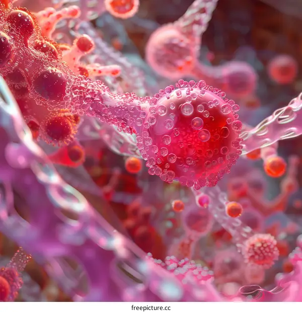 Microscopic Illustration of a Virus or Bacteria