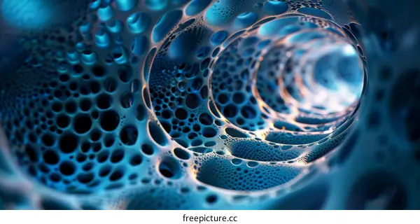 Blue Organic Tunnel Structure