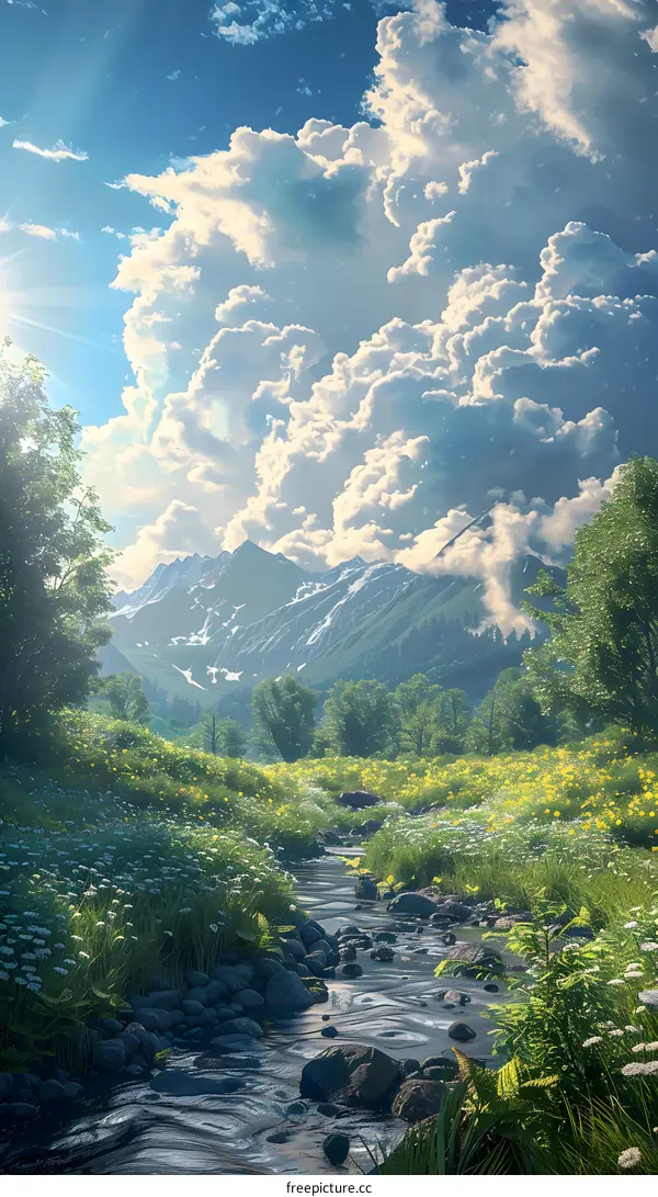 Mountain stream valley