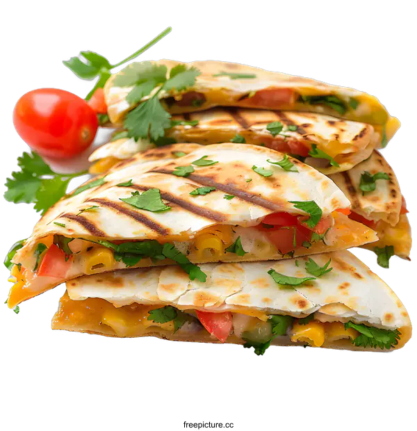 [Transparent Background PNG]Delicious Vegetarian Quesadillas