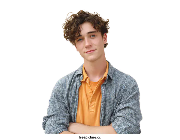 [Transparent Background PNG]Portrait of a Young Caucasian Man