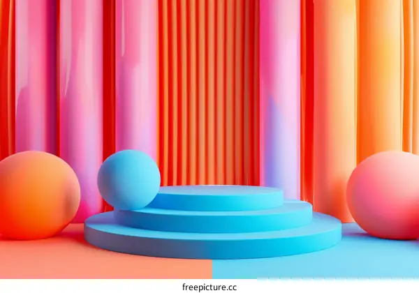 Colorful Geometric Abstract Display Background